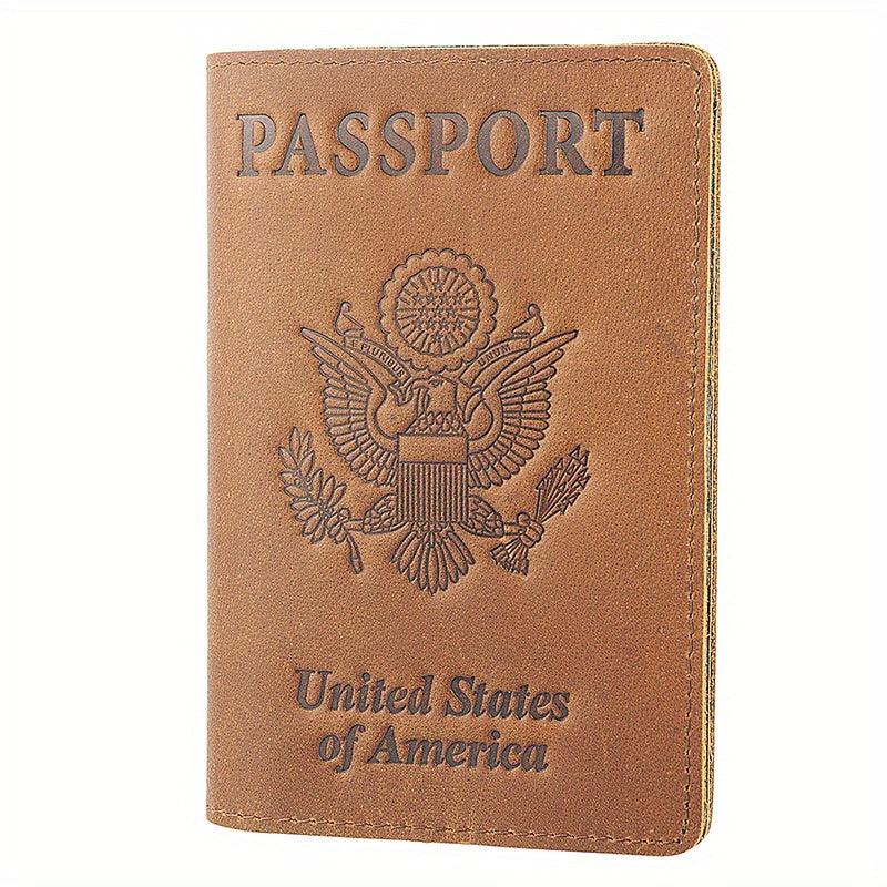 Leather Passport Holder RFID Blocking