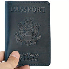 Leather Passport Holder RFID Blocking