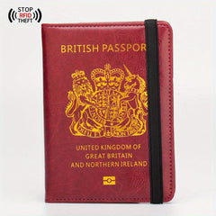 RFID Blocking Passport Holder PU Leather Cover