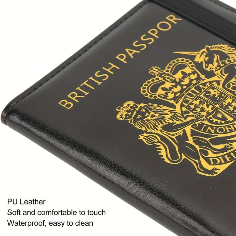 RFID Blocking Passport Holder PU Leather Cover