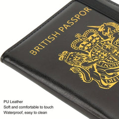 RFID Blocking Passport Holder PU Leather Cover