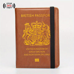 RFID Blocking Passport Holder PU Leather Cover