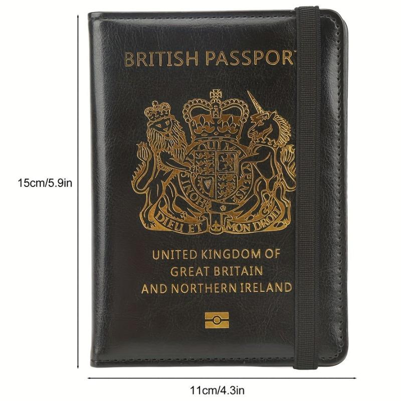 RFID Blocking Passport Holder PU Leather Cover