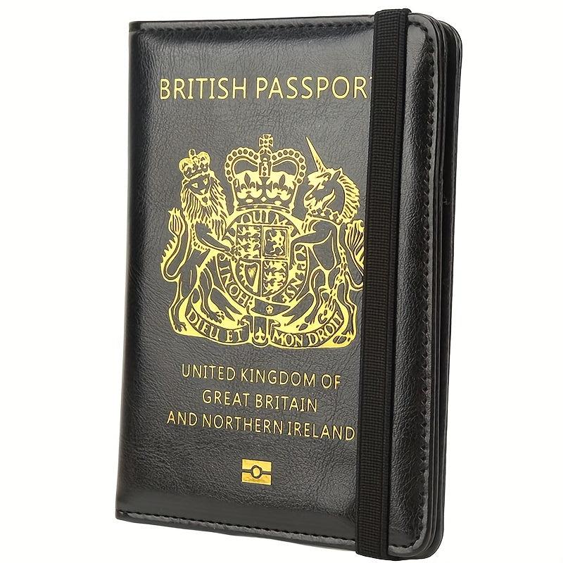 RFID Blocking Passport Holder PU Leather Cover