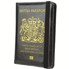 RFID Blocking Passport Holder PU Leather Cover