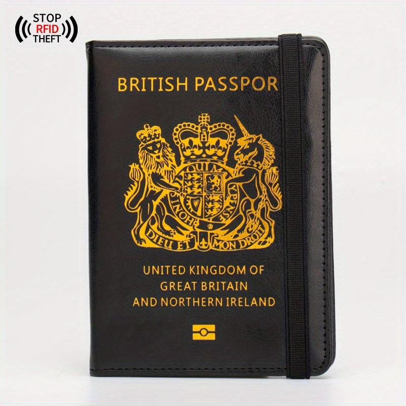 RFID Blocking Passport Holder PU Leather Cover