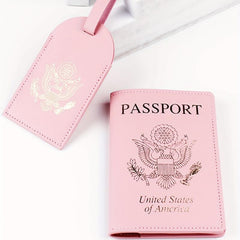 Travel Passport Holder Luggage Tag Set