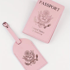 Travel Passport Holder Luggage Tag Set