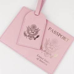 Travel Passport Holder Luggage Tag Set