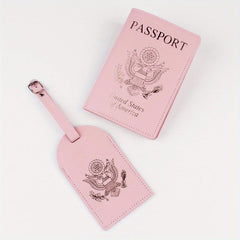 Travel Passport Holder Luggage Tag Set