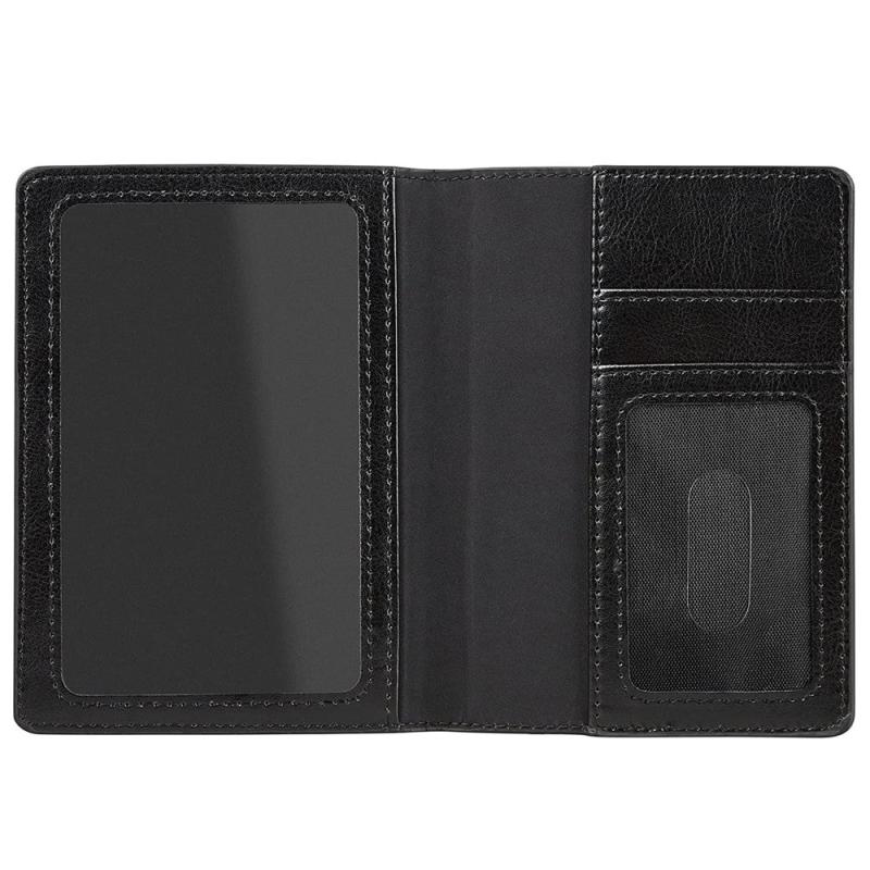 Leather Passport Cover CDC Vaccine Card Holder Combo Travel Case