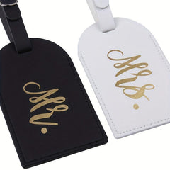 Leather Aircraft Luggage Tag with Boarding Pass Holder