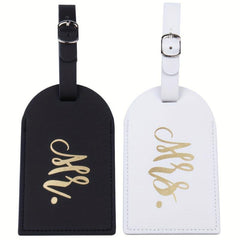 Leather Aircraft Luggage Tag with Boarding Pass Holder