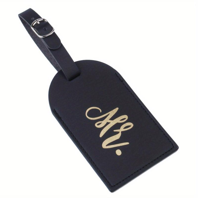 Leather Aircraft Luggage Tag with Boarding Pass Holder