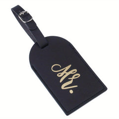 Leather Aircraft Luggage Tag with Boarding Pass Holder