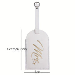 Leather Aircraft Luggage Tag with Boarding Pass Holder