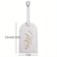 Leather Aircraft Luggage Tag with Boarding Pass Holder