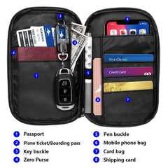 Passport Wallet OMOUBOI Travel Organizer Holder Bag Purse Pouch Case