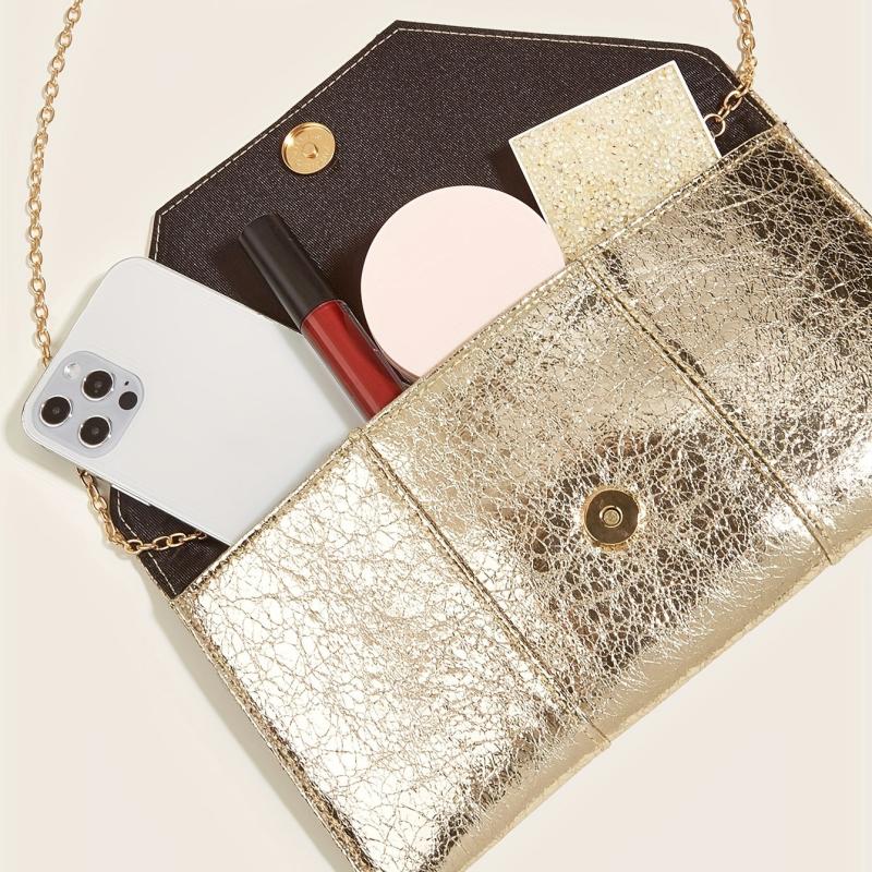 Vintage Evening Bag Golden Clutch Purse Formal Handbag