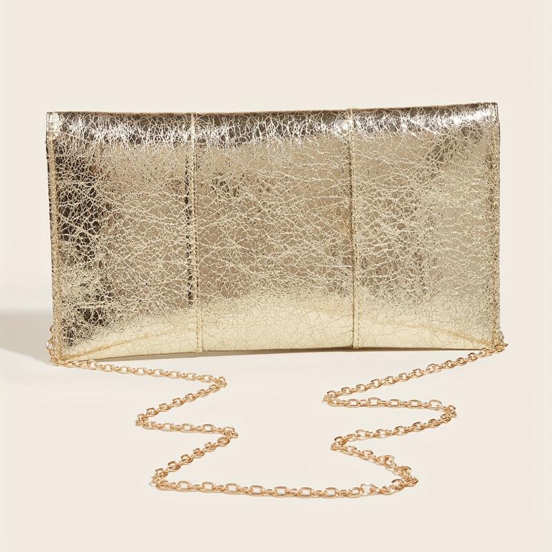 Vintage Evening Bag Golden Clutch Purse Formal Handbag