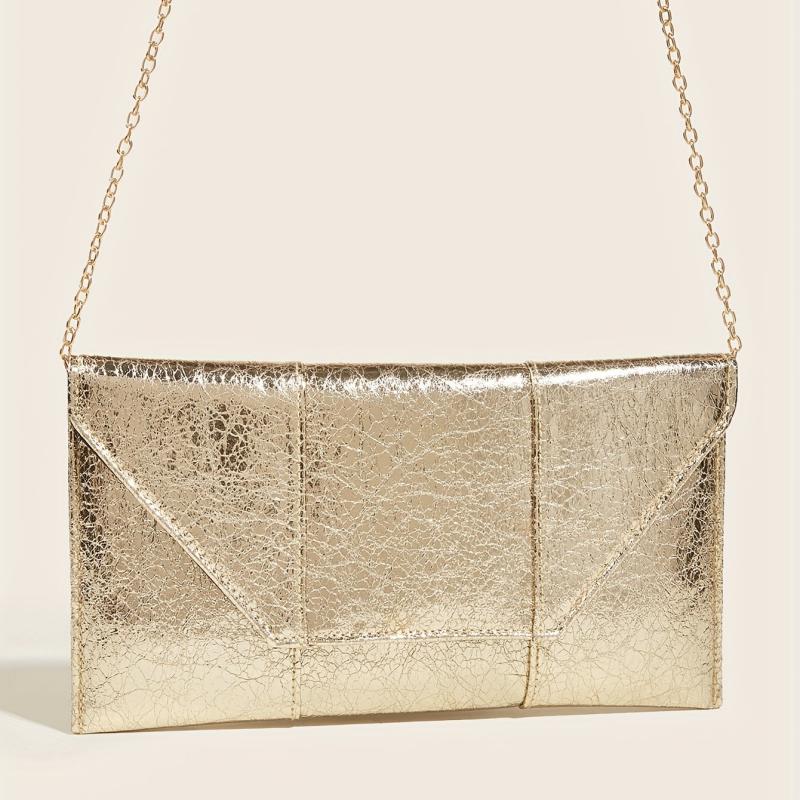 Vintage Evening Bag Golden Clutch Purse Formal Handbag