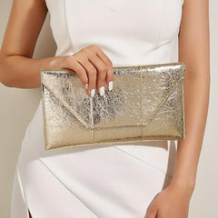 Vintage Evening Bag Golden Clutch Purse Formal Handbag