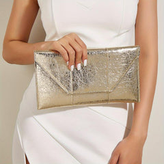 Vintage Evening Bag Golden Clutch Purse Formal Handbag