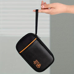 Portable Storage Bag for Data Cables and Passport Holder