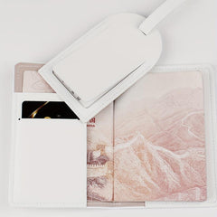 2pcs Travel Passport Holder with Luggage Tag Set