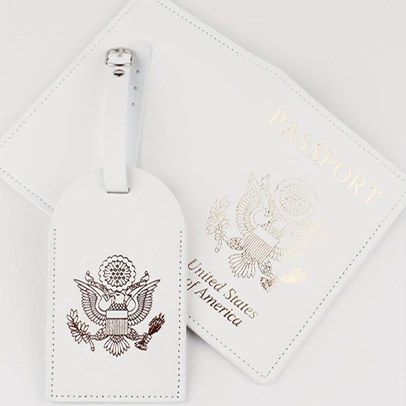 2pcs Travel Passport Holder with Luggage Tag Set