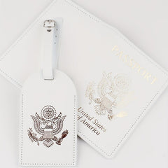 2pcs Travel Passport Holder with Luggage Tag Set