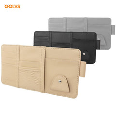 OOLVS Car Sun Visor Organizer Sunglasses Holder Auto Interior Accessories