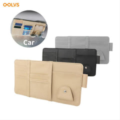 OOLVS Car Sun Visor Organizer Sunglasses Holder Auto Interior Accessories