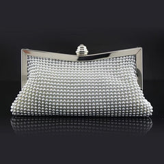 Rhinestone Evening Frame Bag Beads Clutch Chain Purse