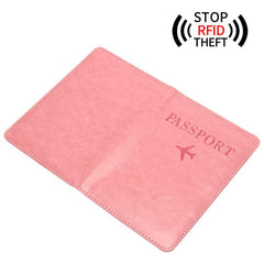Anti-Magnetic Passport Holder 5 Card Slots Anti-Theft Brush Plane