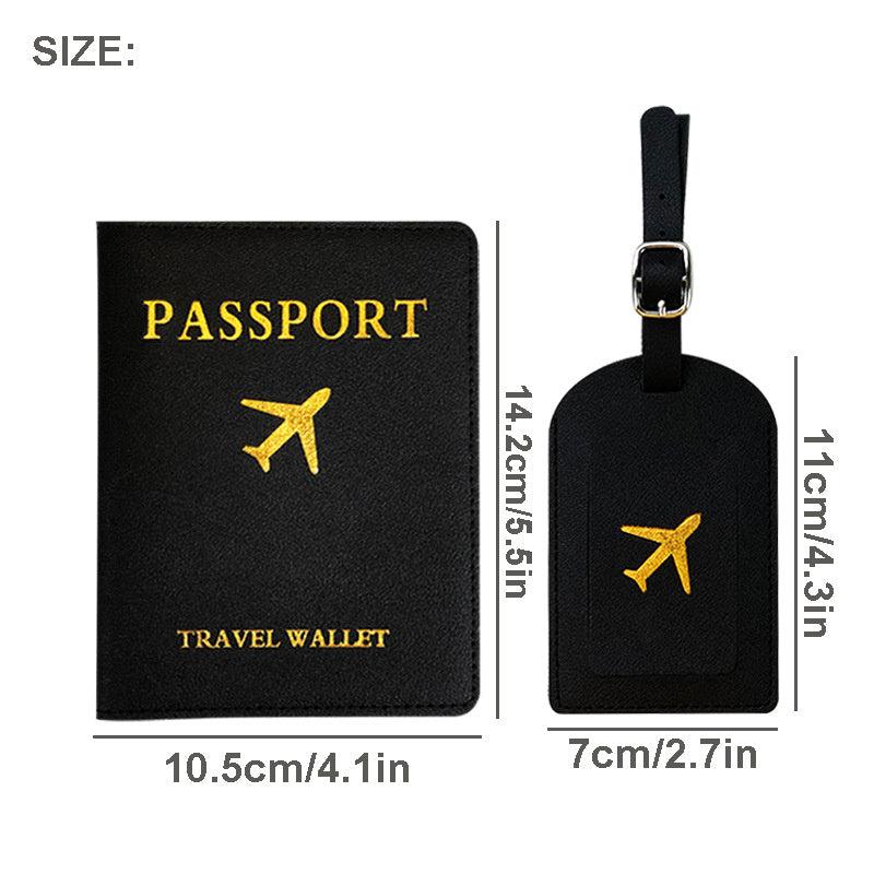 Luggage Tag Passport Holder Set with Cover