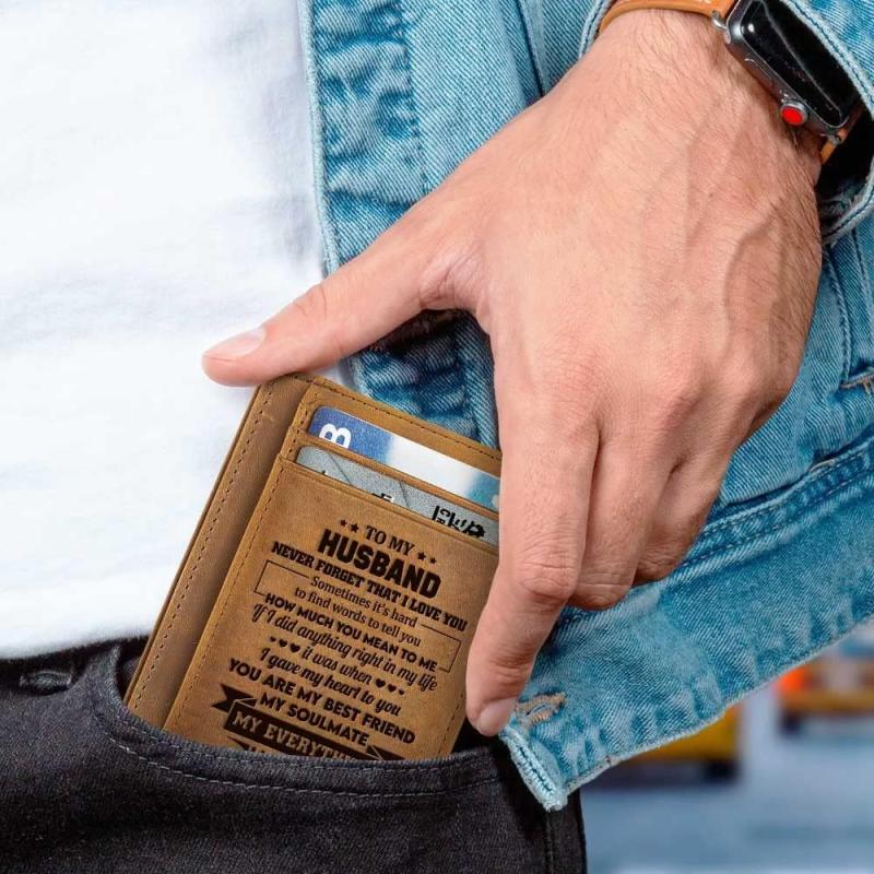Vintage PU Leather RFID Blocking Card Case Wallet