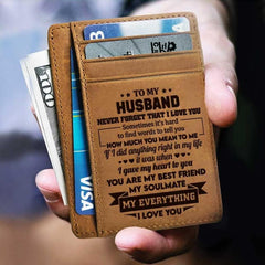 Vintage PU Leather RFID Blocking Card Case Wallet