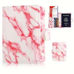 Marble RFID Blocking Passport Holder PU Leather Travel Passport Holder