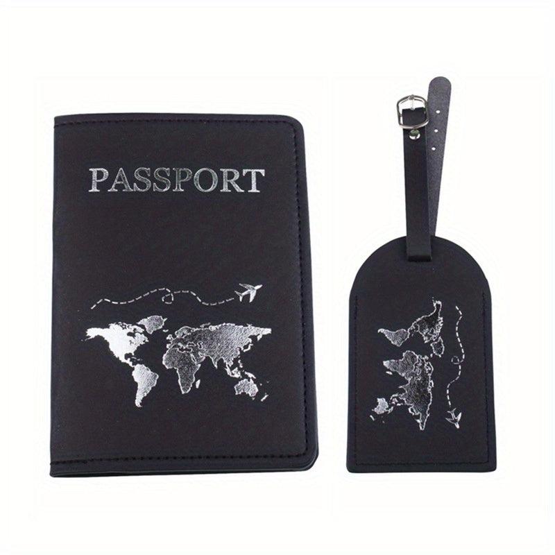 Leather Passport Protection and Luggage Tag Set