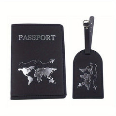 Leather Passport Protection and Luggage Tag Set