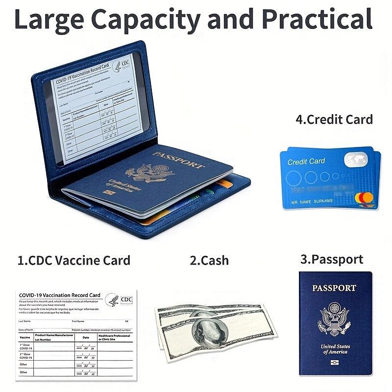 Slim Travel Passport Holder with Card Slot