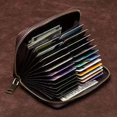Large Capacity Leather Passport Holder Cowhide Material