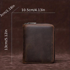 Large Capacity Leather Passport Holder Cowhide Material