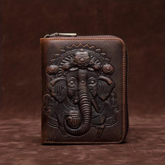 Large Capacity Leather Passport Holder Cowhide Material