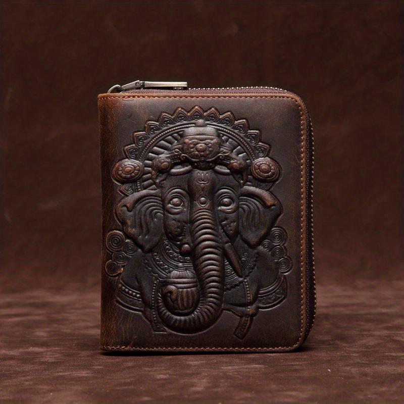 Large Capacity Leather Passport Holder Cowhide Material