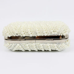 Women's Pearl Clutch Bag Bride Purse For Wedding Party Events