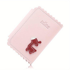 Mini Leather Keychain Key Bag Deer Pattern Key Storage Coin Purse Wallet