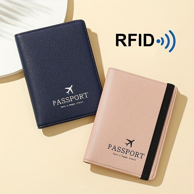 RFID Passport Holder Anti Theft Brush Ladies Document Holder
