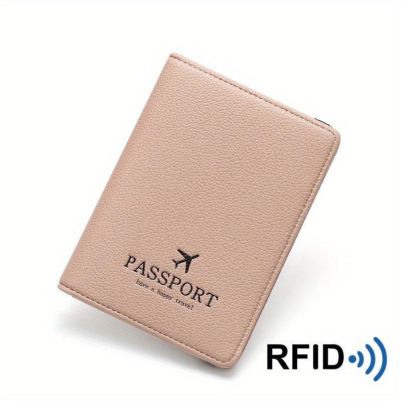 RFID Passport Holder Anti Theft Brush Ladies Document Holder